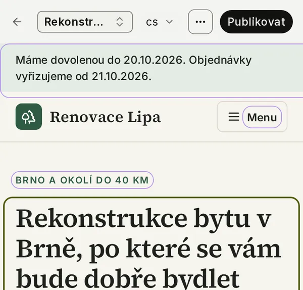 Publikujete jedním tlačítkem.